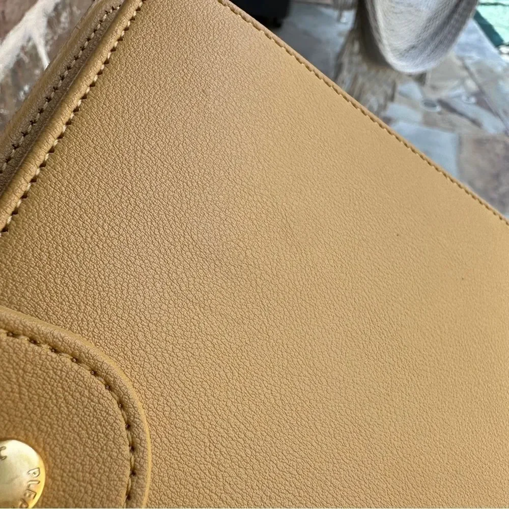 Peptic | 6x 8 6 ring binder Mustard Yellow Wristlet notebook